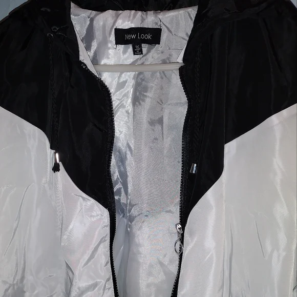 Black & White Windbreaker Jacket - Picture 8 of 11